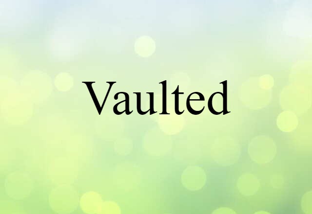 Vaulted (noun) Definition, Meaning & Examples