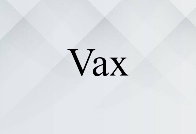 Vax (noun) Definition, Meaning & Examples