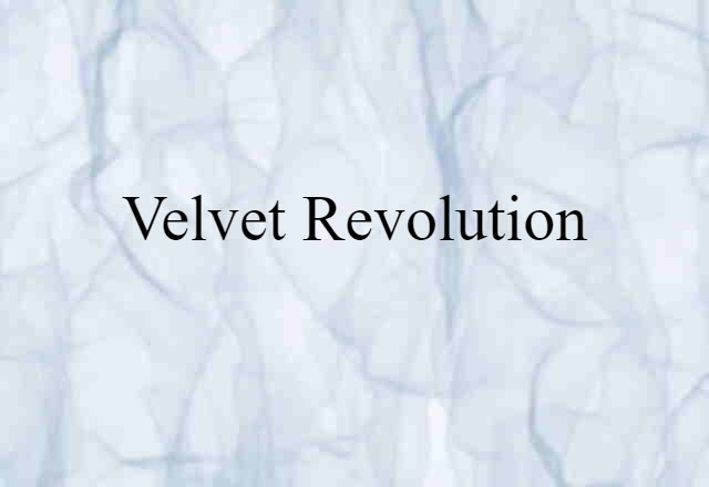 Velvet Revolution (noun) Definition, Meaning & Examples