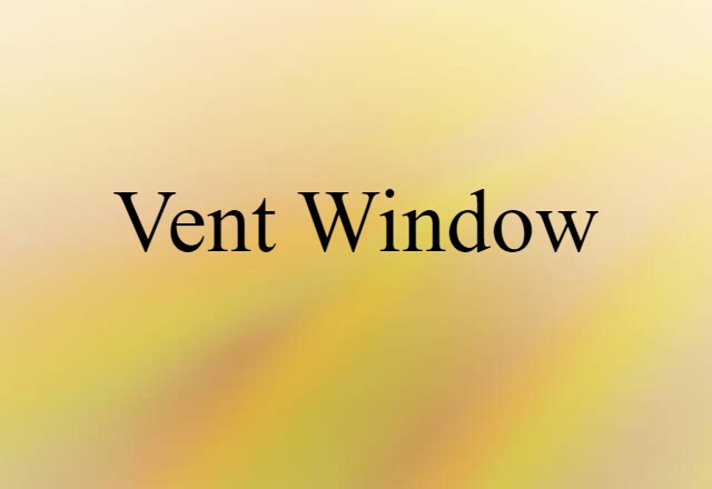 vent window