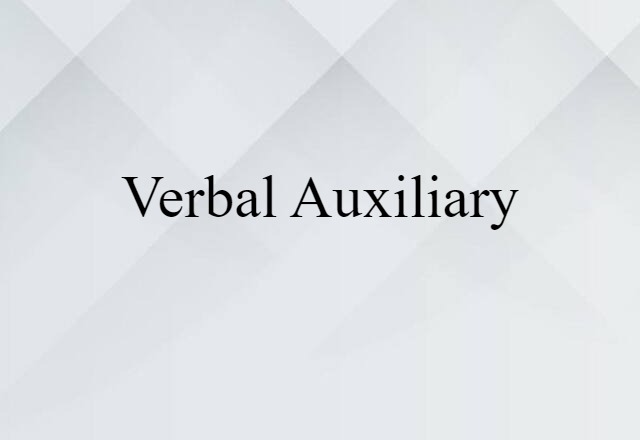 verbal auxiliary