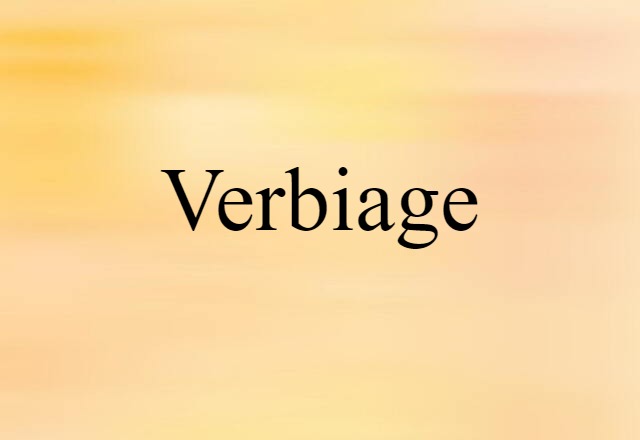 verbiage