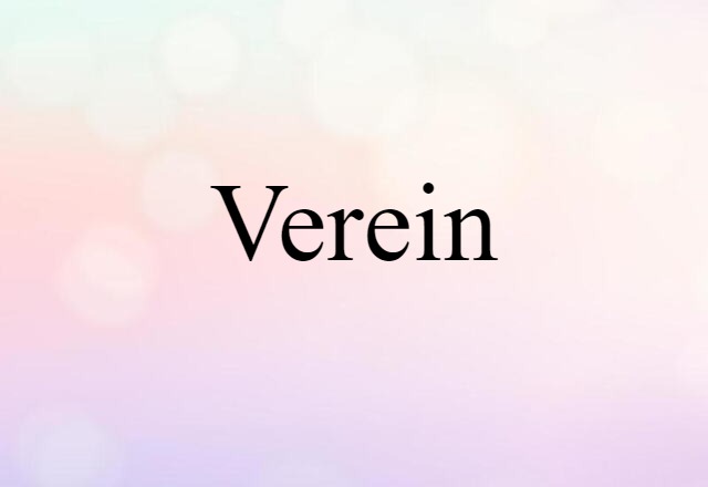 Verein (noun) Definition, Meaning & Examples