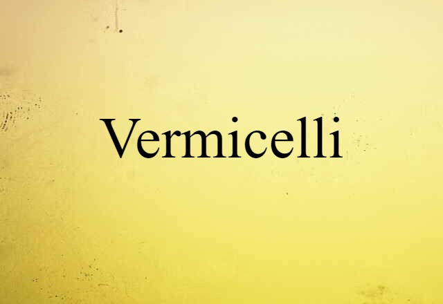 Vermicelli (noun) Definition, Meaning & Examples