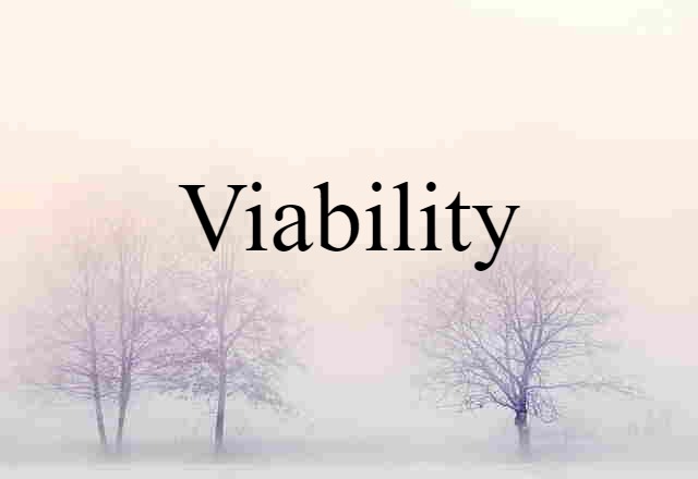 Viability (noun) Definition, Meaning & Examples