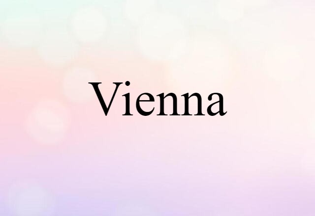 Vienna (noun) Definition, Meaning & Examples