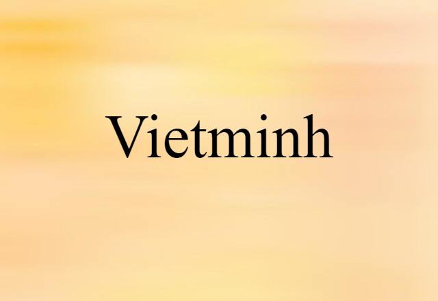 Vietminh (noun) Definition, Meaning & Examples