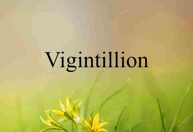 Vigintillion (noun) Definition, Meaning & Examples