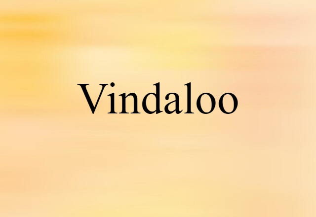 Vindaloo (noun) Definition, Meaning & Examples