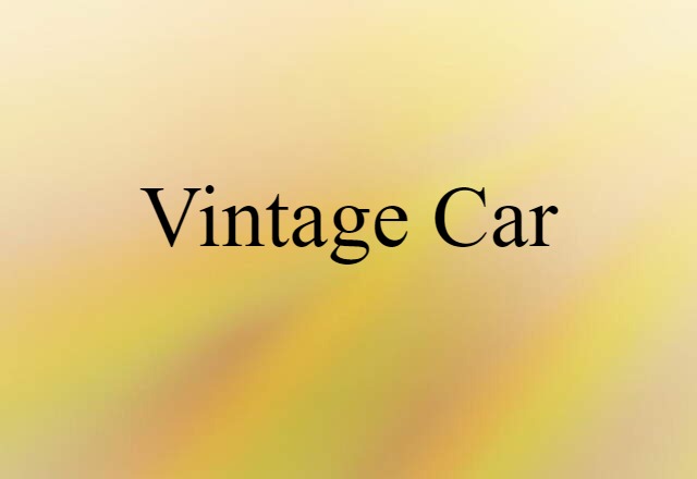 vintage car