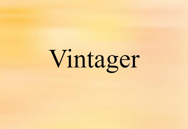 Vintager (noun) Definition, Meaning & Examples