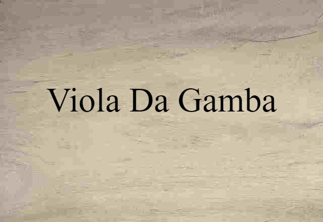 viola da gamba