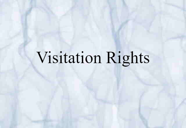 Visitation Rights (noun) Definition, Meaning & Examples