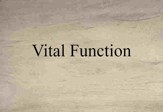 vital function