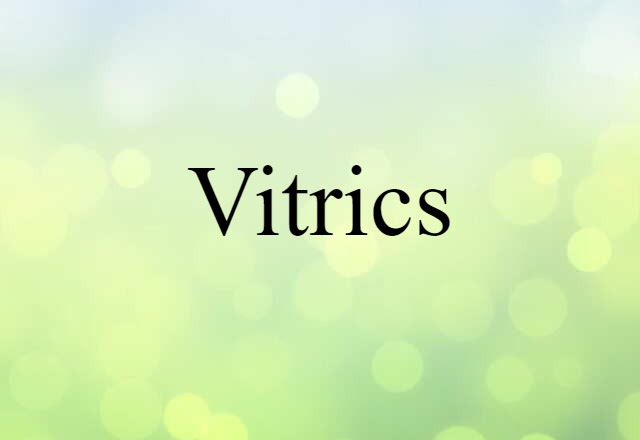 Vitrics (noun) Definition, Meaning & Examples