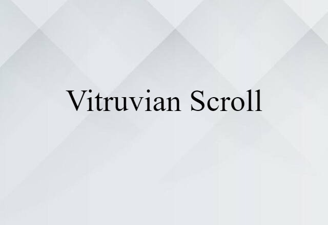 Vitruvian scroll