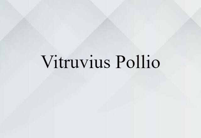 Vitruvius Pollio