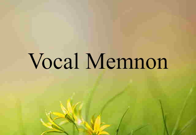 Vocal Memnon