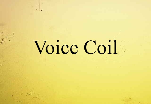 Voice Coil (noun) Definition, Meaning & Examples