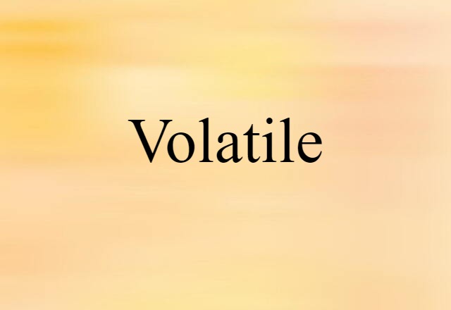 Volatile (noun) Definition, Meaning & Examples