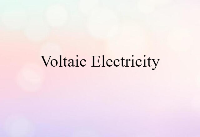 voltaic electricity