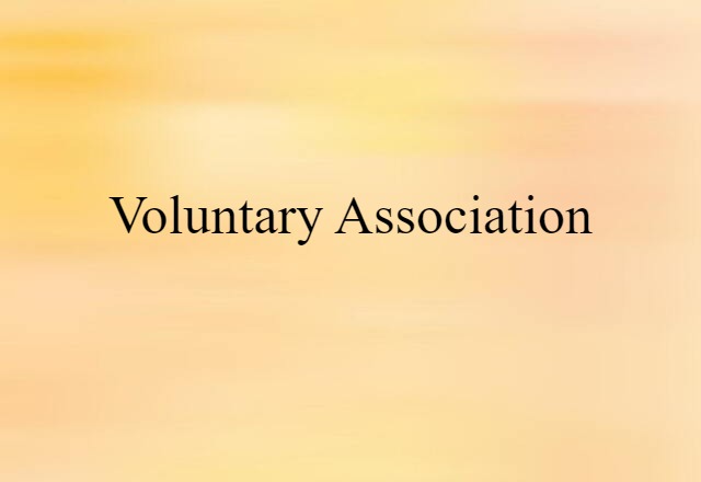 Voluntary Association (noun) Definition, Meaning & Examples