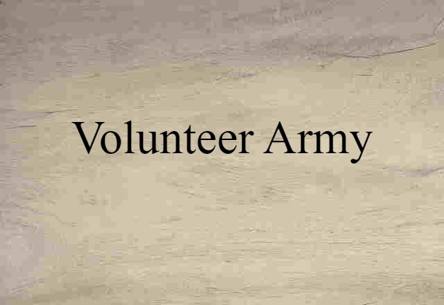 Volunteer Army (noun) Definition, Meaning & Examples