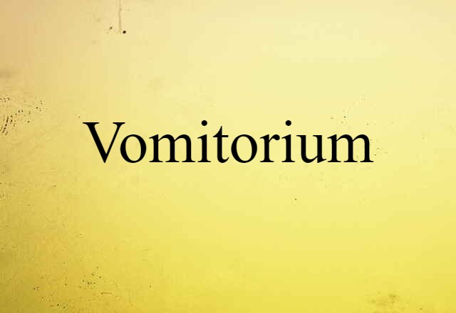 Vomitorium (noun) Definition, Meaning & Examples