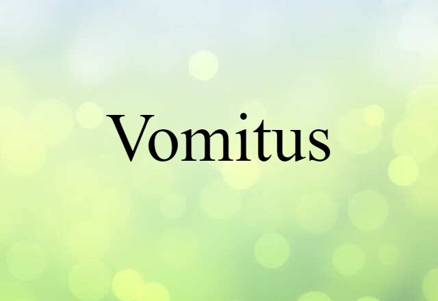 Vomitus (noun) Definition, Meaning & Examples