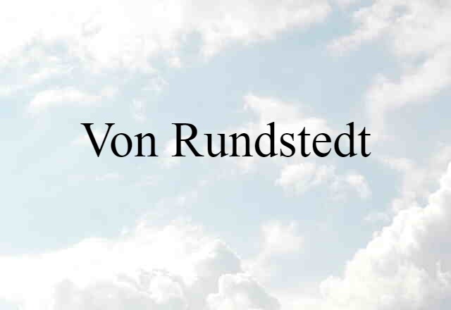 von Rundstedt