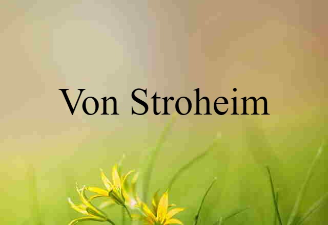 Von Stroheim