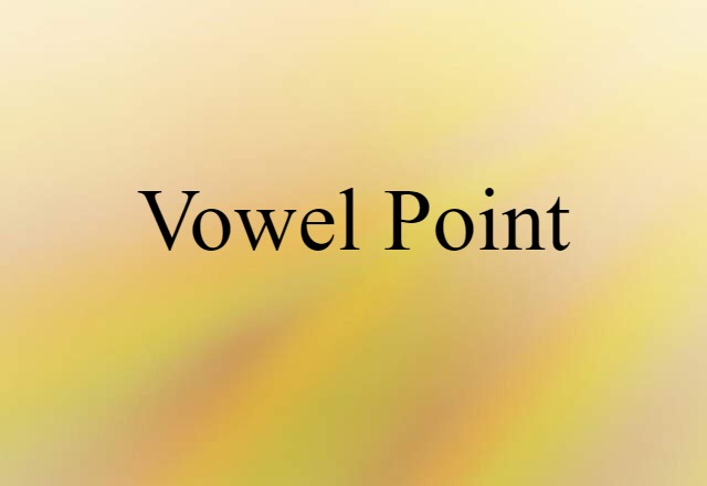 vowel point