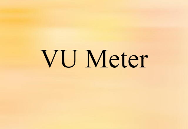 VU meter