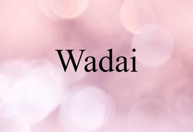 Wadai (noun) Definition, Meaning & Examples