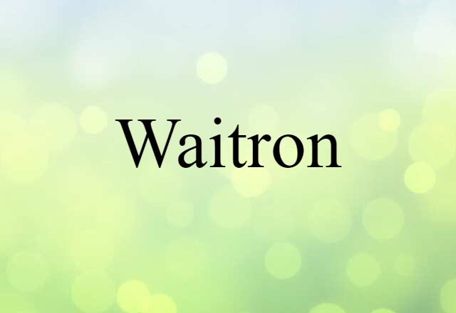 Waitron (noun) Definition, Meaning & Examples