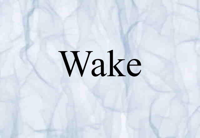 Wake (noun) Definition, Meaning & Examples