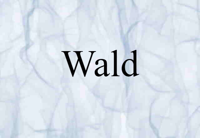 Wald (noun) Definition, Meaning & Examples