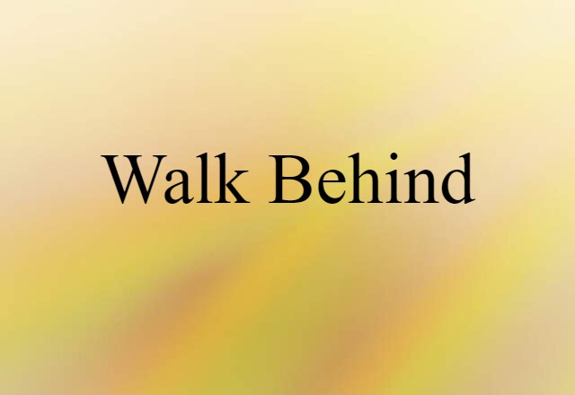 walk-behind