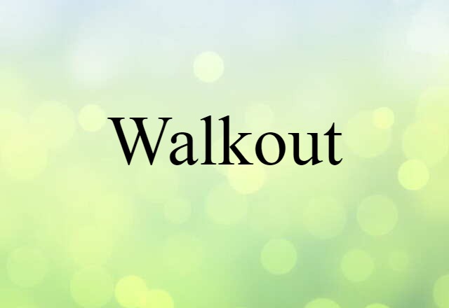 Walkout (noun) Definition, Meaning & Examples