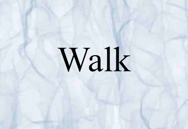 Walk (noun) Definition, Meaning & Examples