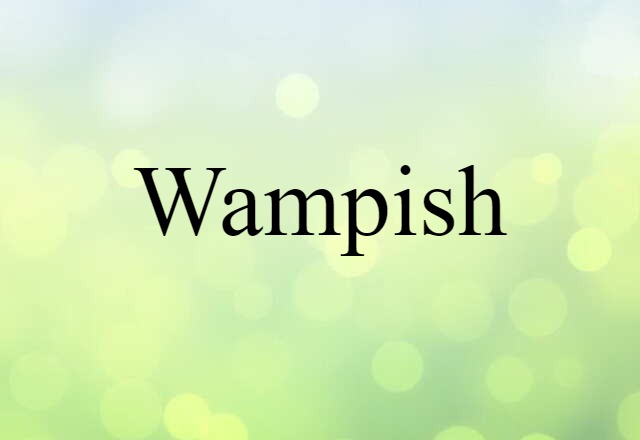 Wampish (noun) Definition, Meaning & Examples