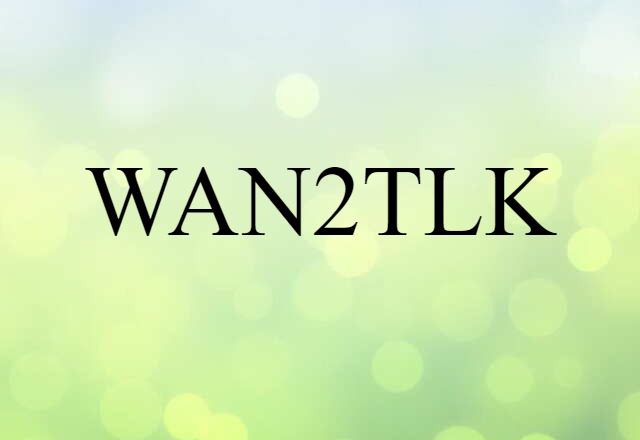 WAN2TLK (noun) Definition, Meaning & Examples