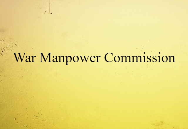 War Manpower Commission