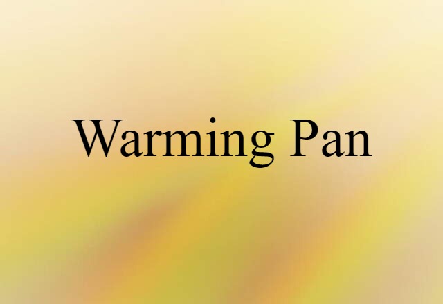 Warming Pan (noun) Definition, Meaning & Examples