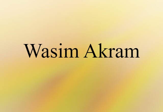 Wasim Akram