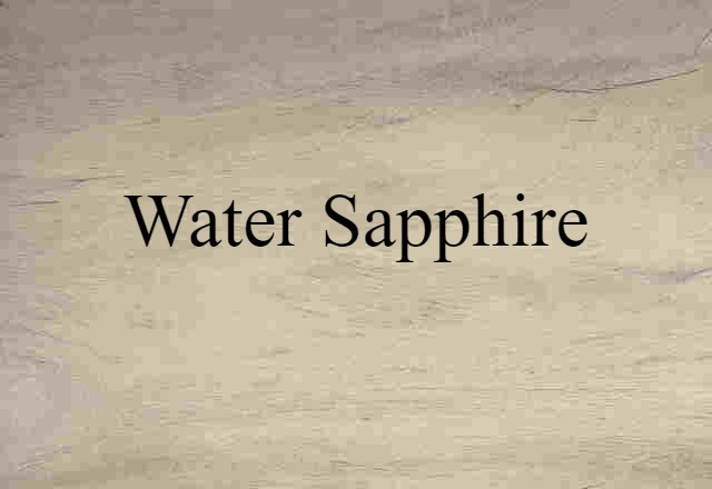 water sapphire