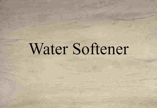 water softener