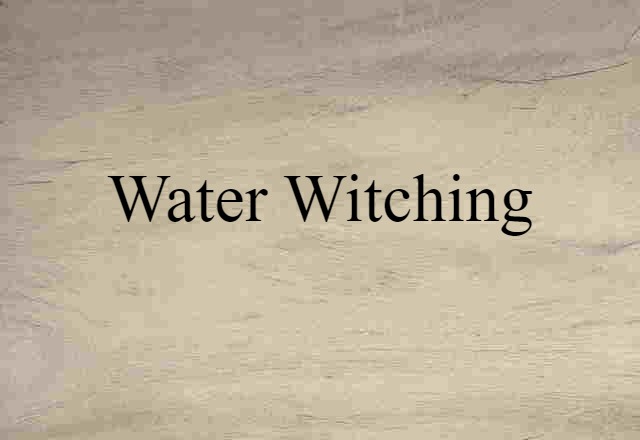 water witching