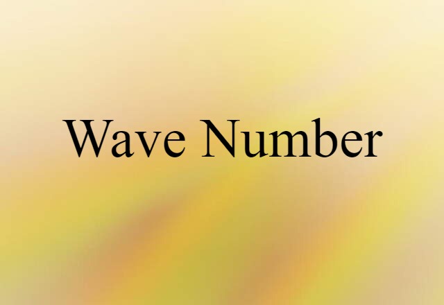 wave number