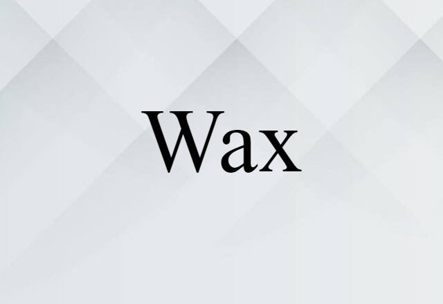 Wax (noun) Definition, Meaning & Examples